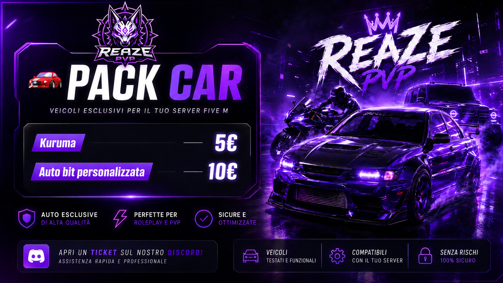 Pack Car REAZE PVP